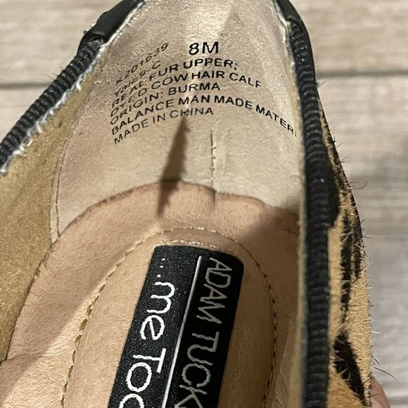 Adam Tucker Me Too Animal Print Fur Leopard Loafers Slip on Shoe Sz 8 Womens New - Picture 12 of 12